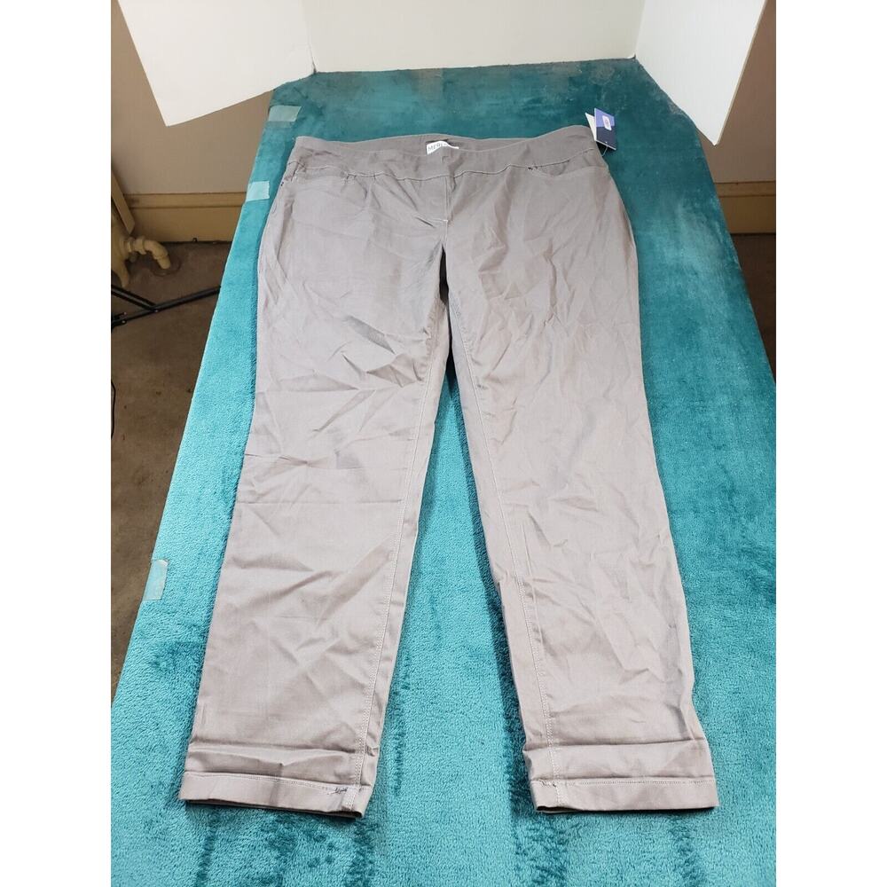 Meri Skye Pants Sz 18 W Womens Gray Ladies Stretch Pull On Career Work NWT